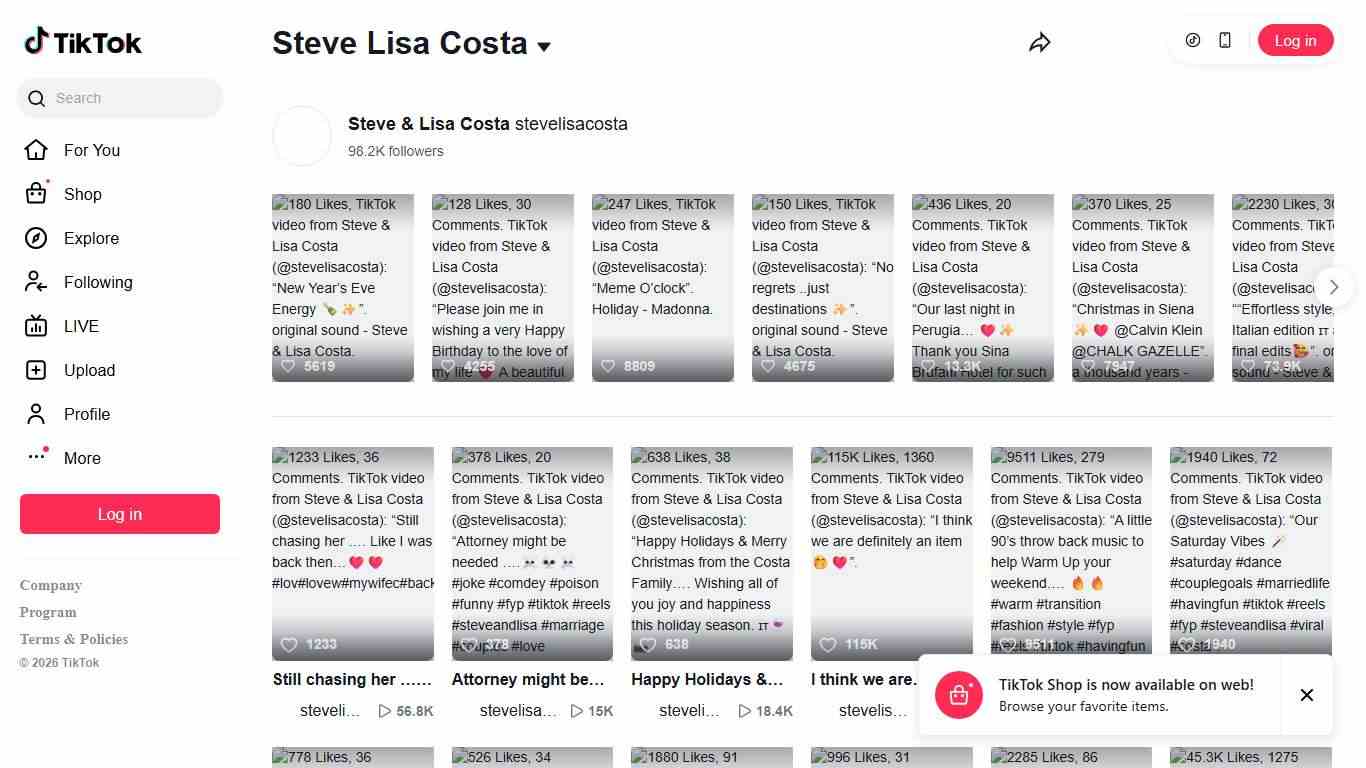 Steve Lisa Costa TikTok